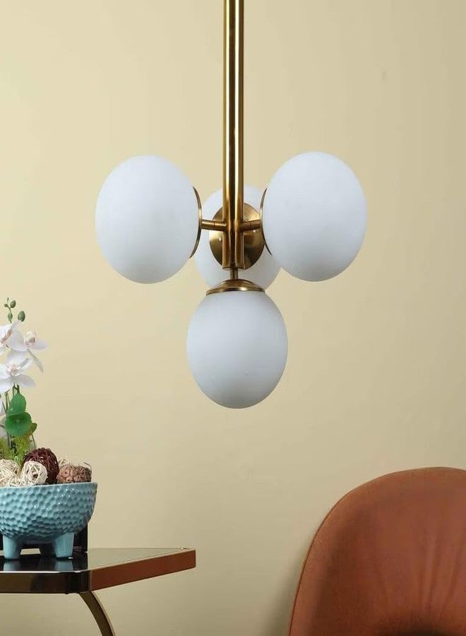 GAUVIK GAU-780 Cluster Hanging Lamp Chandelier with Bulb Light for Dining Room, Dining Room, Living Room, Bedroom, Restaurent, Cafe .Golden - Image 2